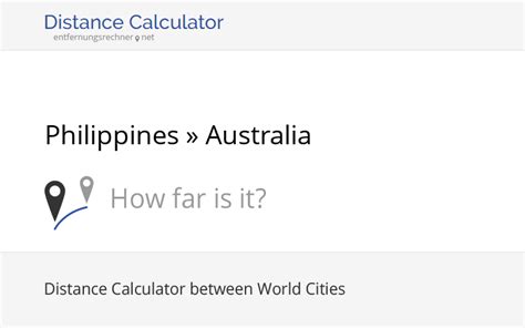 how far is philippines from australia|Philippines » Australia : Distance, Miles and Kilometer.